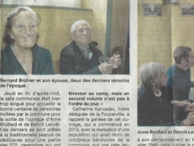 A Foucarville, présentation du livre.