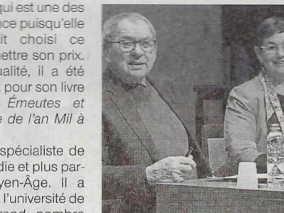 Roger Jouet obtient le prix littéraire de l'Académie