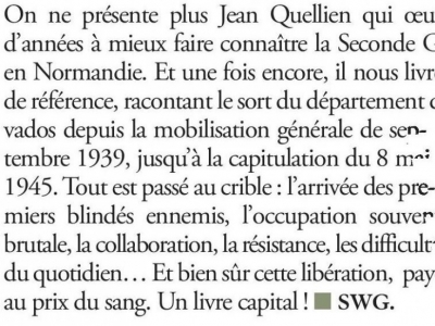 Le Calvados dans la Guerre 1939-19345