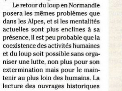 Le loup en Normandie