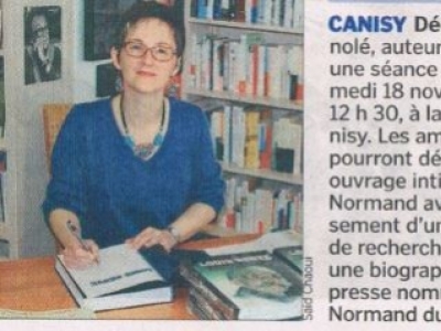Dédicace de Céline Guénolé à Canisy