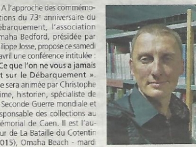 Débarquement : une conférence avec l'historien Christophe Prime