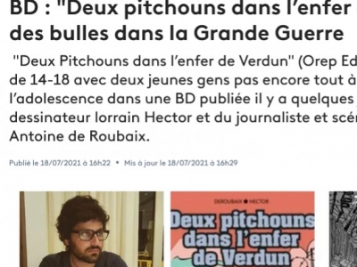 « Deux pitchouns dans l’enfer de Verdun », des bulles dans la Grande Guerre 