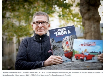Le journaliste et écrivain Frédéric Leterreux présent au salon de la BD...