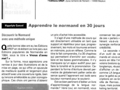 La revue Culture Normande parle....