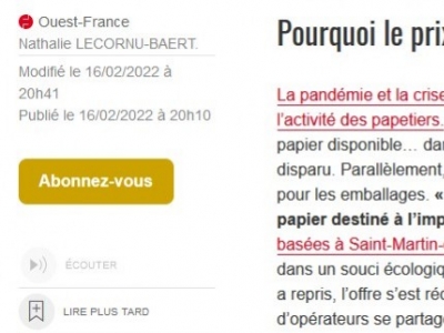 Pourquoi le prix du papier a-t-il tant augmenté ?