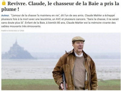 Claude, le chasseur de la Baie a pris la plume !  